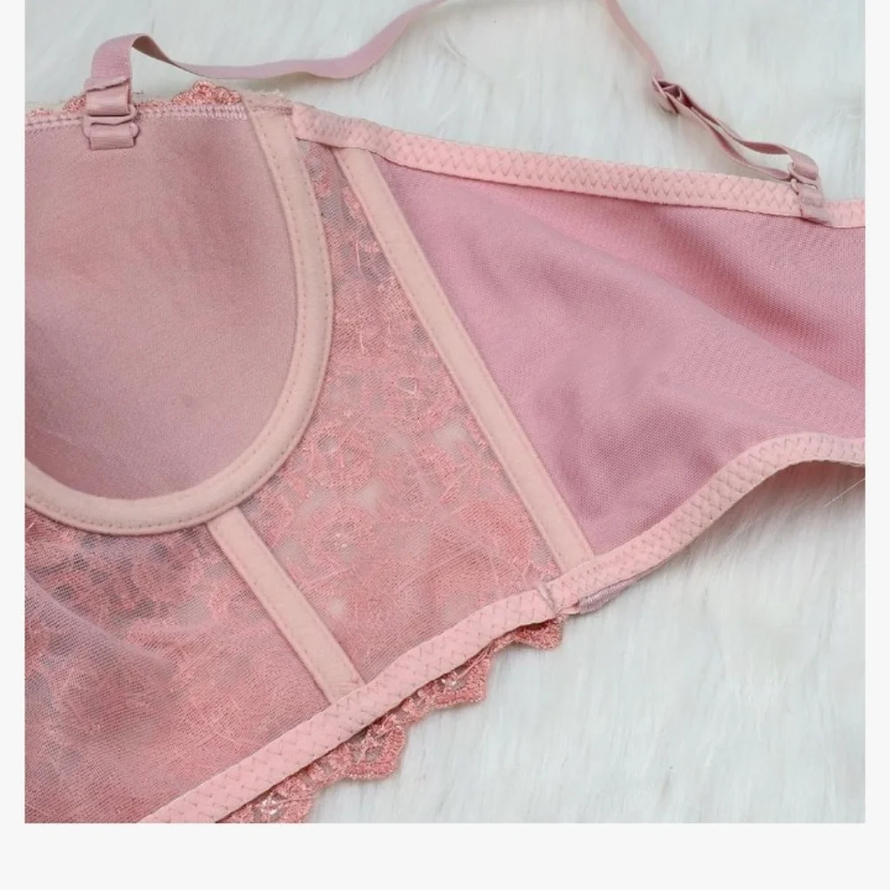 🔥 Pink Bling Ellacci Rhinestone corset - Picture 5 of 6